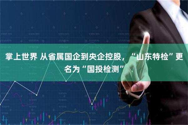 掌上世界 从省属国企到央企控股，“山东特检”更名为“国投检测”