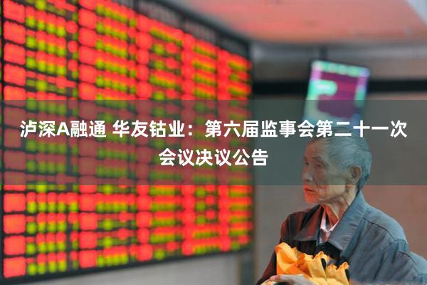 泸深A融通 华友钴业：第六届监事会第二十一次会议决议公告