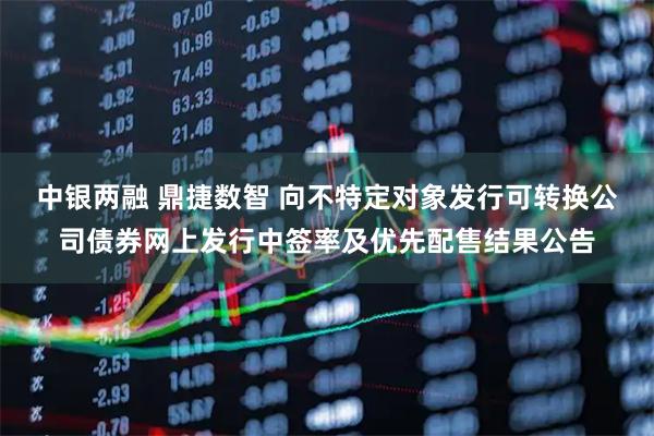 中银两融 鼎捷数智 向不特定对象发行可转换公司债券网上发行中签率及优先配售结果公告